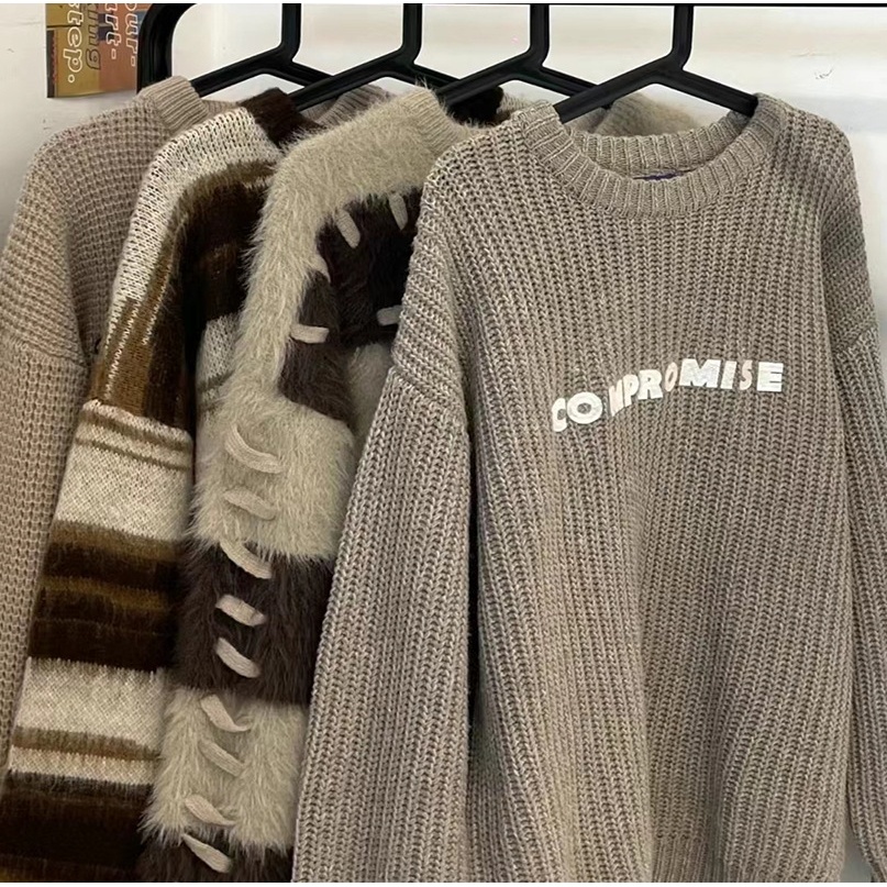 Áo Len Tay Dài Dáng Rộng Phong Cách Hàn Quốc Hàng Mới Dành Cho Bạn Nữ