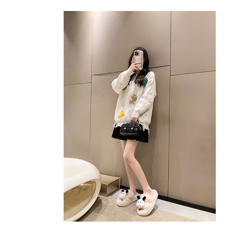 Dép Bông Đi Trong Nhà Đế Dày Họa Tiết Chó pacha Dễ Thương Thời Trang 2023 Cho Nữ