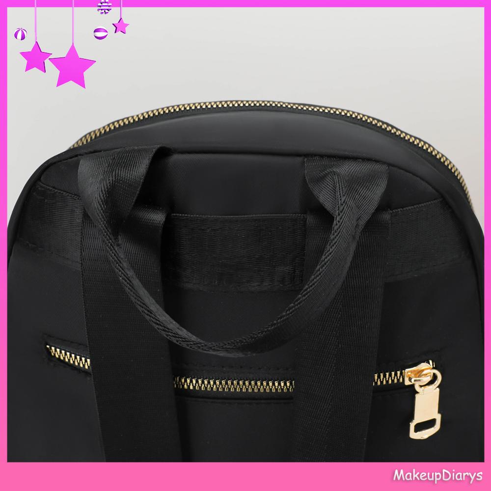 ★ Đồ Trang Điểm Trang Điểm ★ Au Balo Đeo Vai Có Dây Kéo Sức Chứa Lớn Màu Trơn Dành Cho Nữ