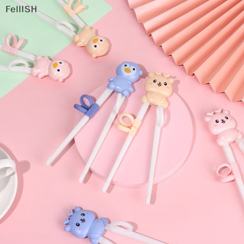 1 Cặp Đũa Tập Ăn Họa Tiết Hoạt Hình Dễ Thương Cho Bé 439br