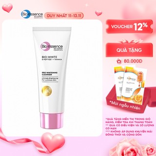 Sữa rửa mặt Bio-Essence Bio-White Advanced Whitening Cleanser chiết xuất Tanaka & Camellia 100g