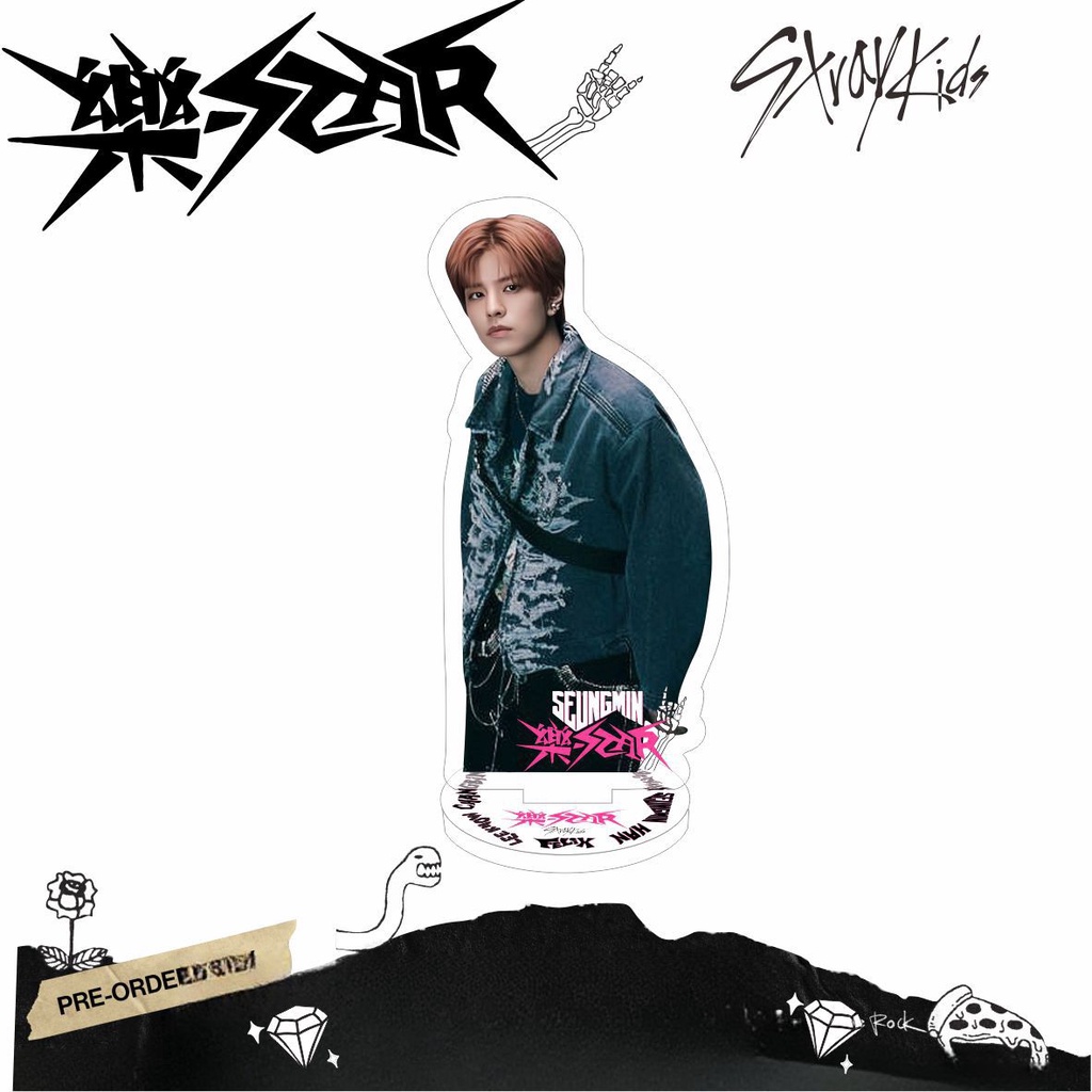 Album Mới kpop stray kids - star Hai Mặt acrylic Trang Trí Bàn Làm Việc
