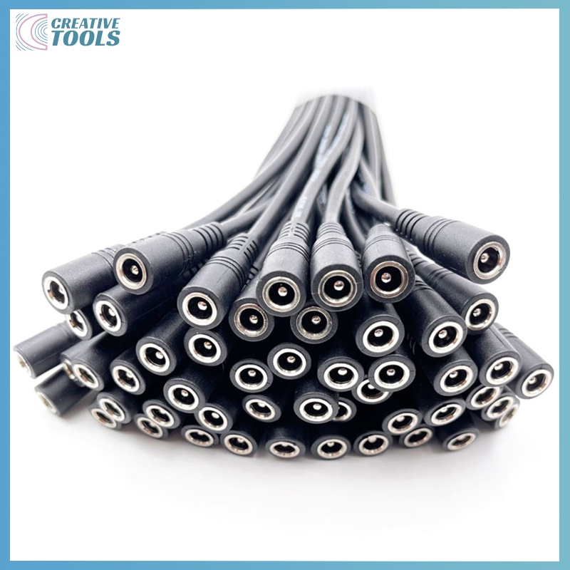 Bộ 10 Đầu Nối Dây Điện 5.5 X 2.1 dc male Hoặc female Cho Đèn led 3528 5050 Mới