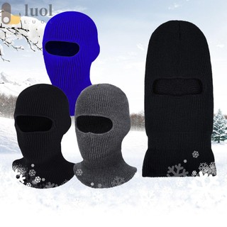 Luol full face Mũ Len Beanie Dệt Kim bonnet balaclava Mùa Đông