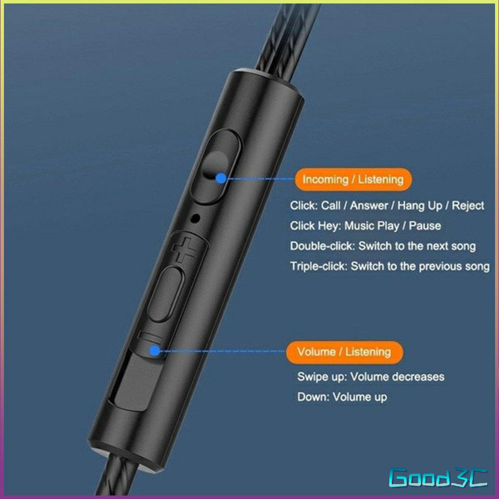 Stereo Wired In-Ear Headphones Dual Speakers Smartphone Earphones Ear Plug