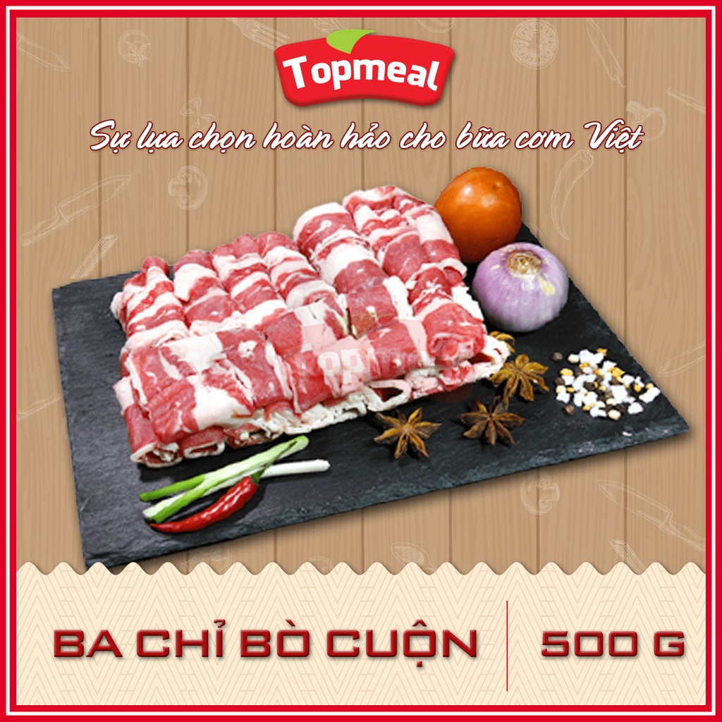 HCM - Ba chỉ bò cuộn   - Thích hợp với các món nướng BBQ, nhúng lẩu,...