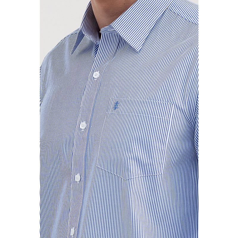 Áo sơ mi nam tay dài họa tiết kẻ sọc , thời thượng, lịch lãm, chỉn chu John Henry - WS21SS64C-LD