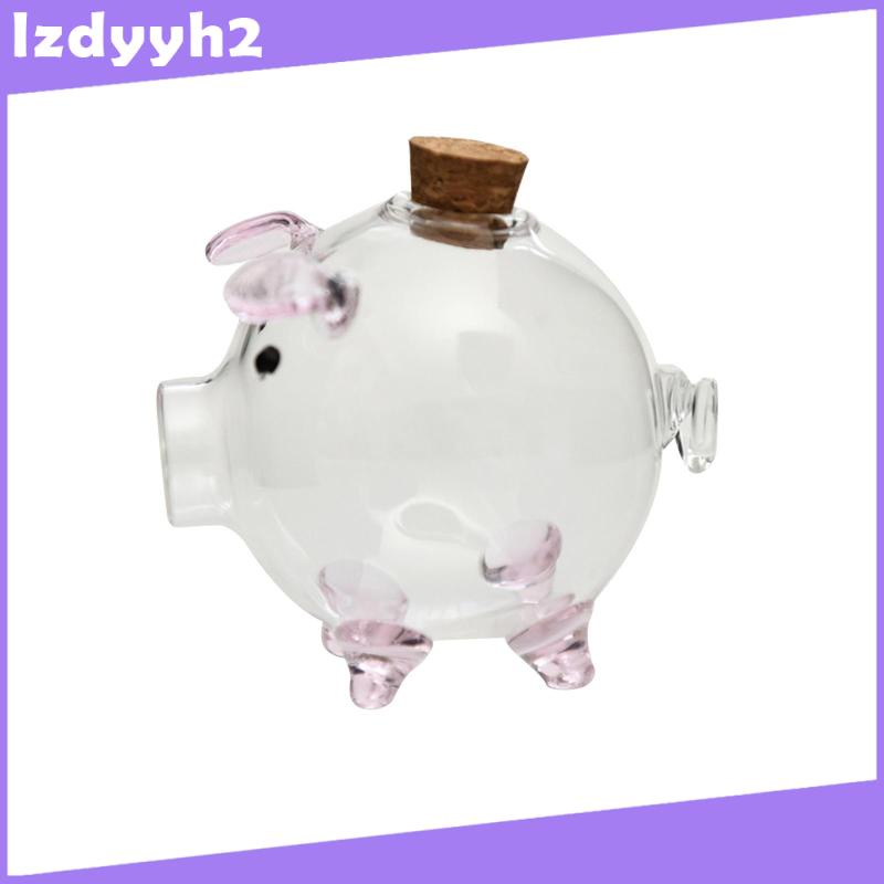 Ống Heo Tiết Kiệm Bằng Kính Thủy Tinh Để Bàn Dễ Thương Làm Quà Sinh Nhật Cho Bé Gái