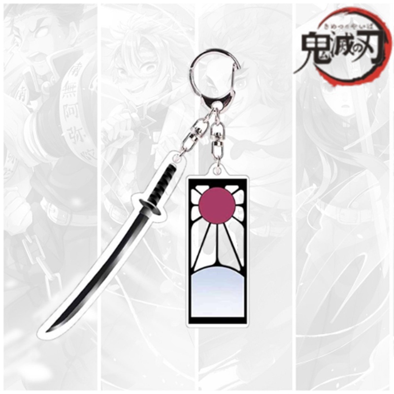 Mới Móc Khóa Nhựa Acrylic Hình Nhân Vật Anime Demon Slayer Kimetsu No Yaiba Blade of Ghost