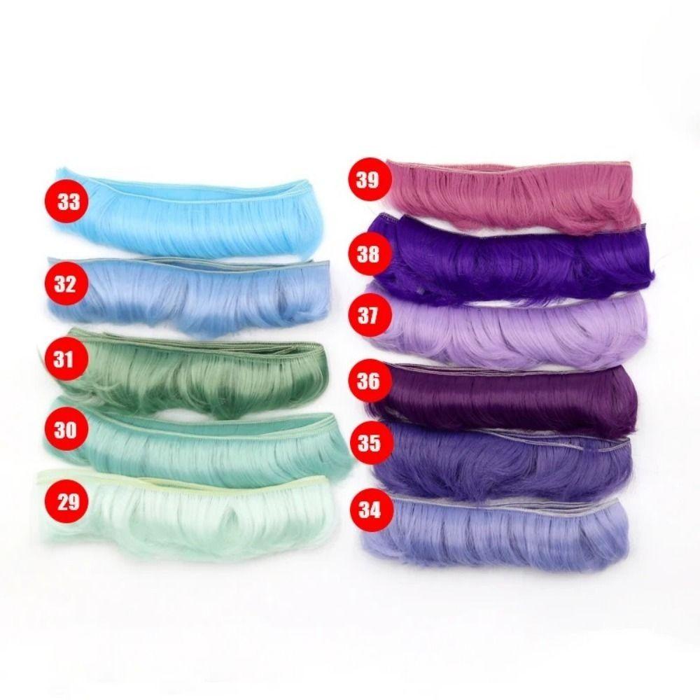 Bộ Tóc Giả Ngắn Kiểu Tua Rua Chịu Nhiệt Cao Tự Nhiên Cho Búp Bê bjd / sd 5x100cm