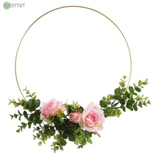 ✨✨✨Hoop Tie Artificial Plant Garland Decoration Garland Hoop Gold Metal Hoop