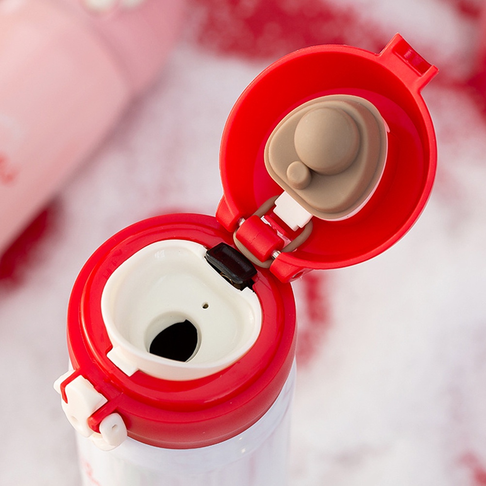 Cốc giữ nhiệt Giáng sinh 500ml Chai nước chân không bằng thép không gỉ có nắp Nai sừng tấm Santa Thermos Cup Quà tặng Giáng sinh Trang trí Giáng sinh Quà tặng năm mới