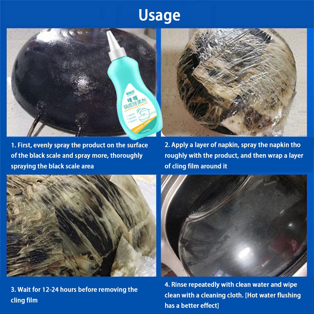 Đáy Nồi Gel Đen Tẩy Vết Dầu Nặng Đen Nồi Khử Cặn Chất Đáy Nồi Inox Đen Cân Bụi heby1