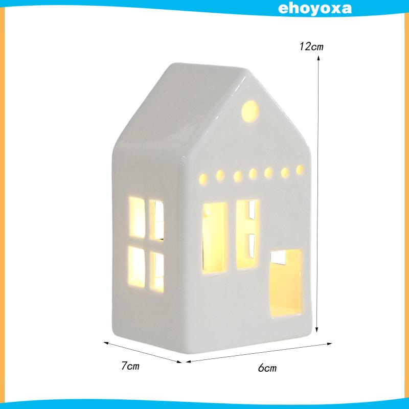 Đèn led Ngủ Hình Ngôi Nhà Gốm Sứ Phong Cách Giáng Sinh