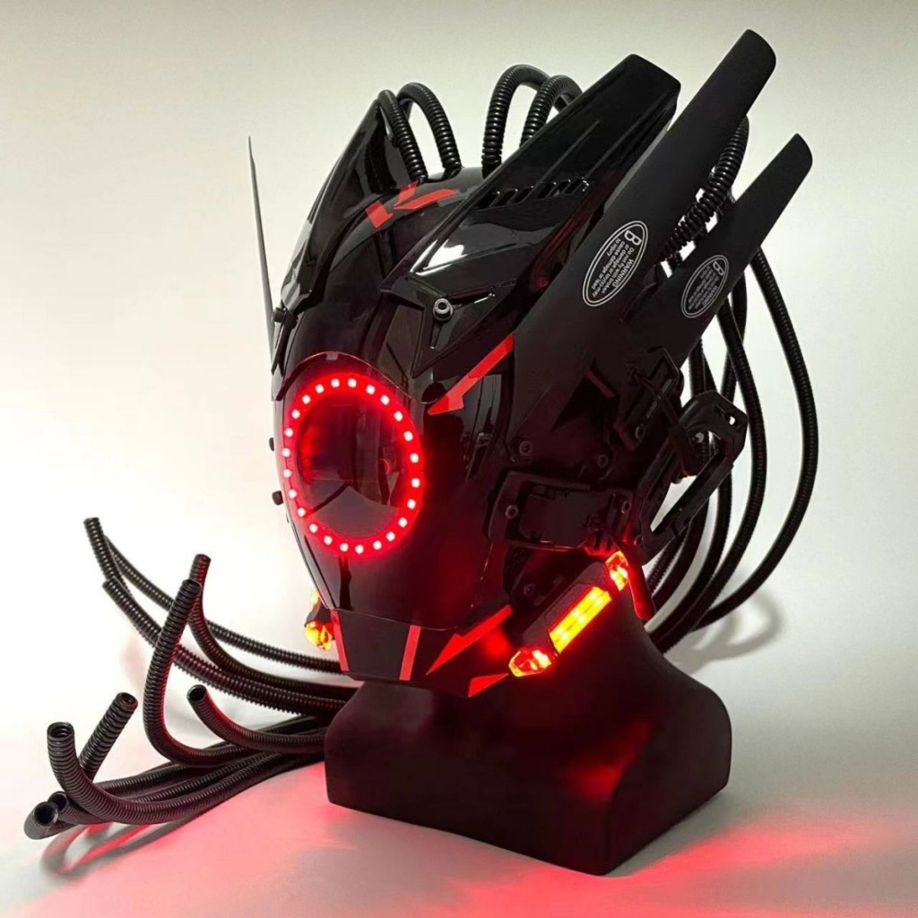 ( Siêu RẺ ) Mặt Nạ Cyberpunk Phát Quang Dùng Làm Đạo Cụ Chụp Ảnh