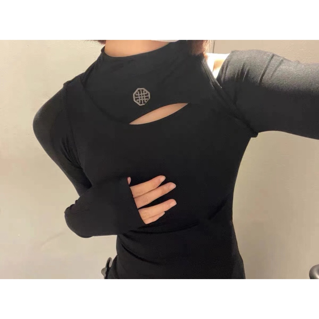 Áo Thun Tay Dài Ôm Dáng Thời Trang Hàn Quốc Cho Nữ