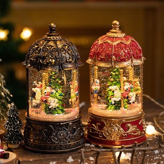 Giáng Sinh Vui Vẻ-go-round Bông Tuyết Pha Lê Bóng Hộp Nhạc Cô Gái Miễn Phí Hộp Nhạc Trang Trí Đồ Trang Trí Quà Tặng 