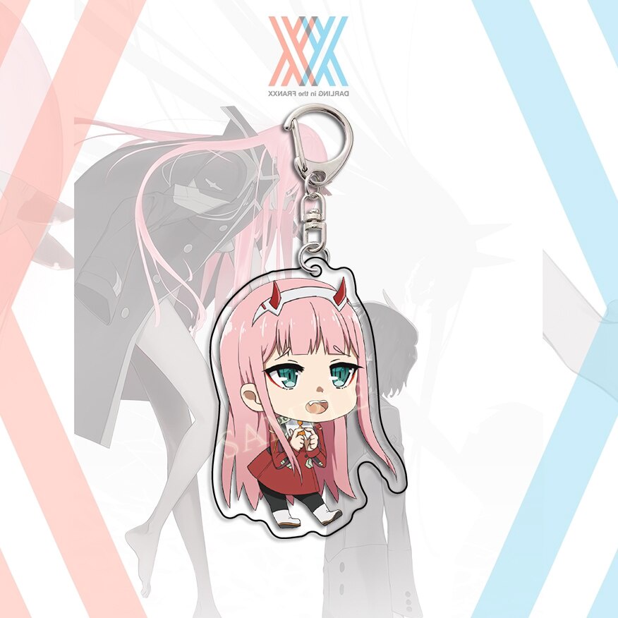 Móc khoá Japan Anime DARLING In The FRANXX Keychain Cute ZERO TWO Ichigo Miku Phụ Kiện Trang Trí Balo Túi xách