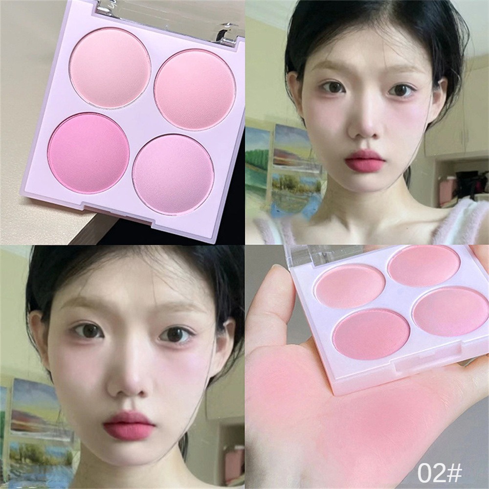 4 Màu/bộ Kapeine Blush Mở Rộng Màu Rouge Sáng Tự Nhiên Lâu Dài Phấn Má Hồng Bóng Màu Cao Hoàn 1 Cái * KÍNH