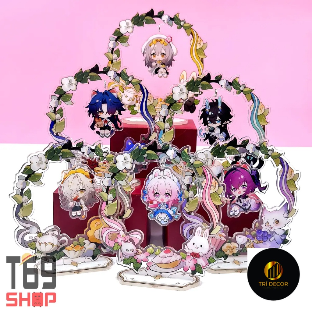Mô hình Standee mica game Honkai Star Rail Stella Luocha Blade Bronya Seele Kafka Lunae Jing Yuan Himeko March 7th cute
