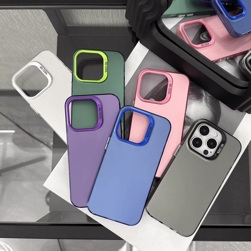 Ốp lưng Matte Laser Samsung Galaxy A54 A34 A24 A14 A73 A53 A52 A52S A23 A13 4G 5G Colored silver Soft Edge Anti-fall Hard Phone Back Case Cover CYD 01