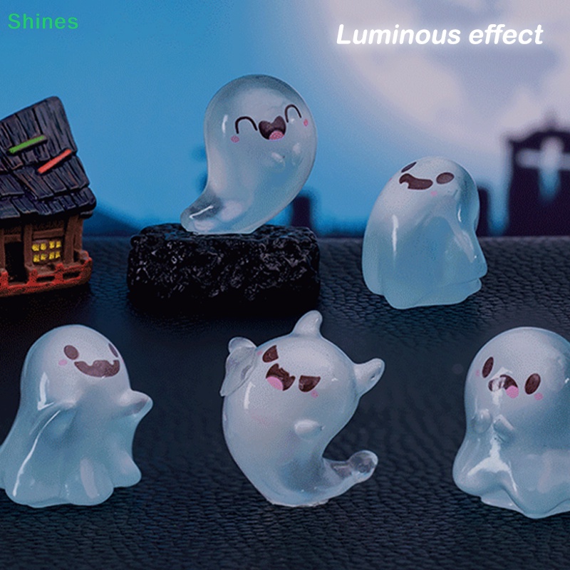 Shines Mô Hình Búp Bê Ma Phát Sáng Trong Đêm halloween mini Bằng Nhựa resin Để Bàn Trang Trí diy vn