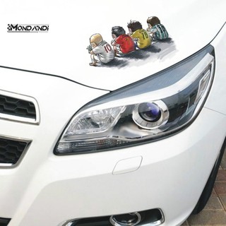 MONDANDI Đề Can Dán Trang Trí Cửa Sổ Xe Hơi Chống Thấm Nước Họa Tiết Hoạt Hình Dễ Thương