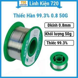 Thiếc hàn 99.3 % 0.8 50g thiếc cao cấp, không chì