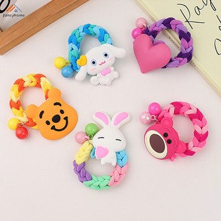 Hoạt hình dây buộc tóc hình gấu / thỏ 3d dễ thương