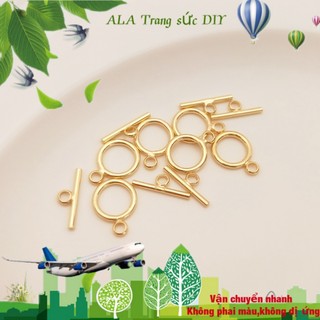 💖Trang sức DIY phụ kiện💖Khóa từ tính màu vàng 14K mini 9mm dành cho làm vòng tay/vòng cổ DIY