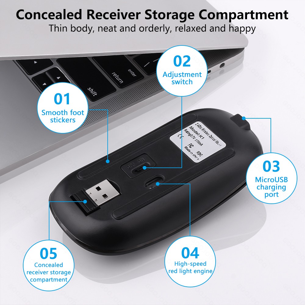 Goojodoq Chuột Chơi Game bluetooth Không Dây Có Đèn Nền | BigBuy360 - bigbuy360.vn