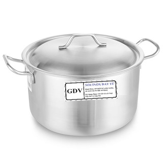 Nồi luộc gà gdv vung inox đáy từ dùng mọi bếp size 36cm - hàng chính hãng