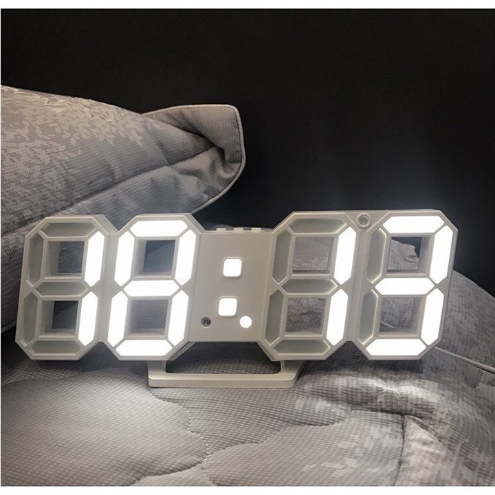Đồng hồ LED 3D treo tường, để bàn thông minh