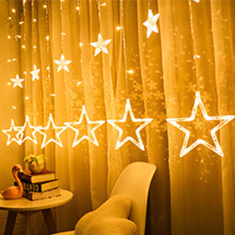 Xiaozhubangchu Đèn LED Dây Đồng Nhà Đèn Trang Trí Màn Ánh Sáng 6X3 Mét Đèn Lồng Điều Khiển Từ Xa USB Dây Đồng Màn Ánh Sáng