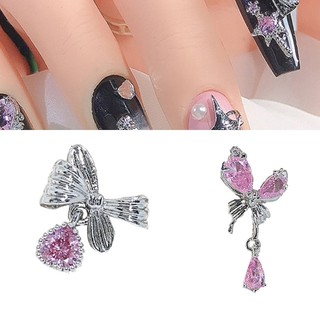 Seas Hợp Thời Trang 3D Trái Tim Bướm Zircon Móng Tay Quyến Rũ Làm Móng Tay Nghệ Thuật Trang Trí Phụ Kiện