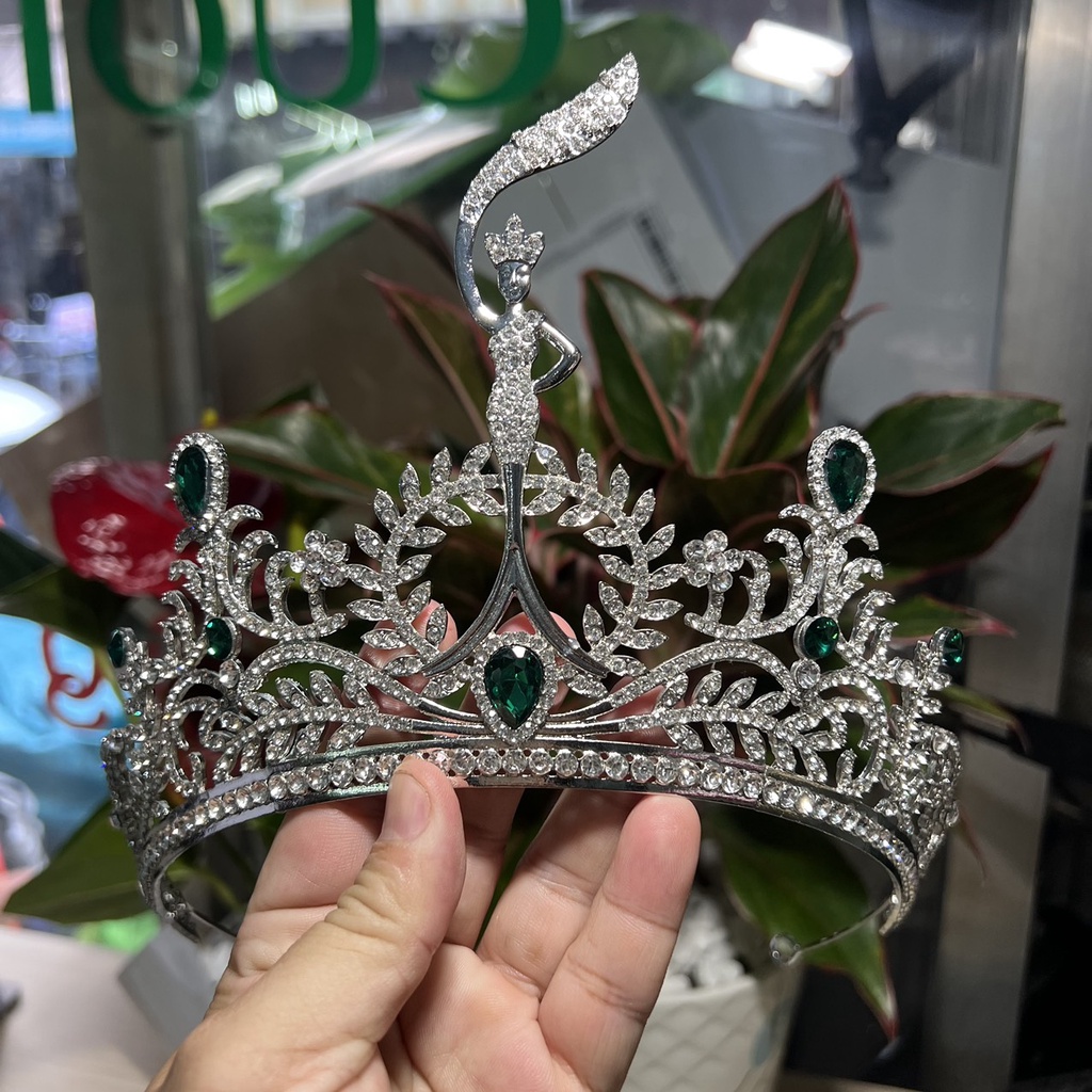 Vương miện bản sao Miss Grand hợp kim đính đá 2023 Phụ kiện cưới Giang