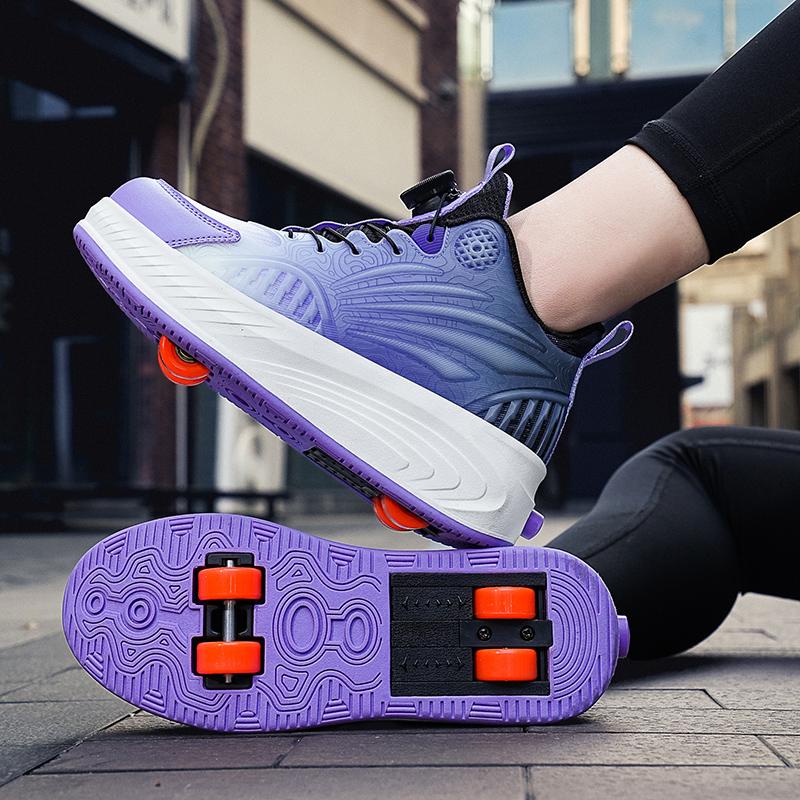 Giày Trượt Patin Có 4 Bánh Xe Và Đèn led Dạ Quang Thời Trang Cho Bé Trai Và Gái bl358