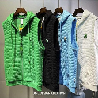 Áo Hoodie Sát Nách In Họa Tiết Cá Tính Thời Trang Hàn Quốc Cho Nam