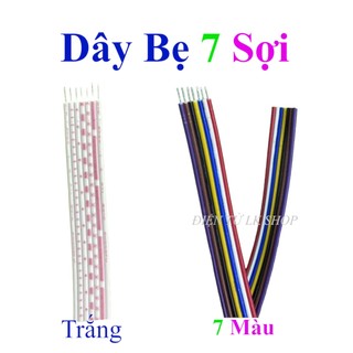Dây bẹ 7 sợi màu - 7 sợi trắng 22awg 300v-điện tử lk shop