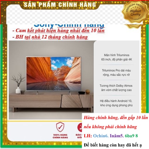 SALE_ Smart Tivi Sony 65 Inch 4K XR-65X95J &lt; Chính hãng BH:24 tháng tại nhà toàn quốc&gt; - Mới 100%