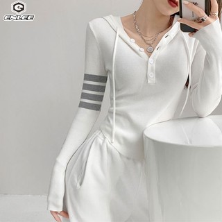 Áo Thun Lửng Dài Tay Phong Cách Thể Thao Năng Động Dành Cho Nữ
