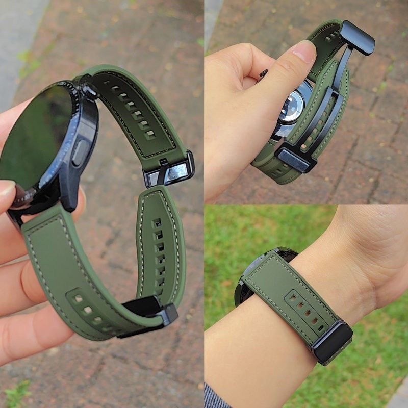 Đối với Huawei Watch 22mm GT7/ GT6/gt5/gt4/gt5pro/silicone dán dây đeo da ngựa watch5/4 từ hấp thụ d