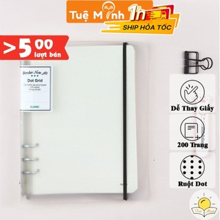 Sổ còng A5 Dot grid 100 tờ (200 trang) Klong MS 995 bìa nhựa VPPTUEMINH, gồm File còng + ruột sổ