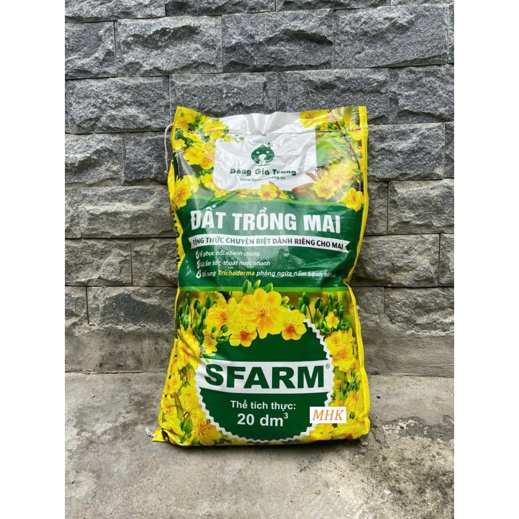 Bao đất trồng mai SFARM 20dm3 - 8.5kg (Đặng Gia Trang)