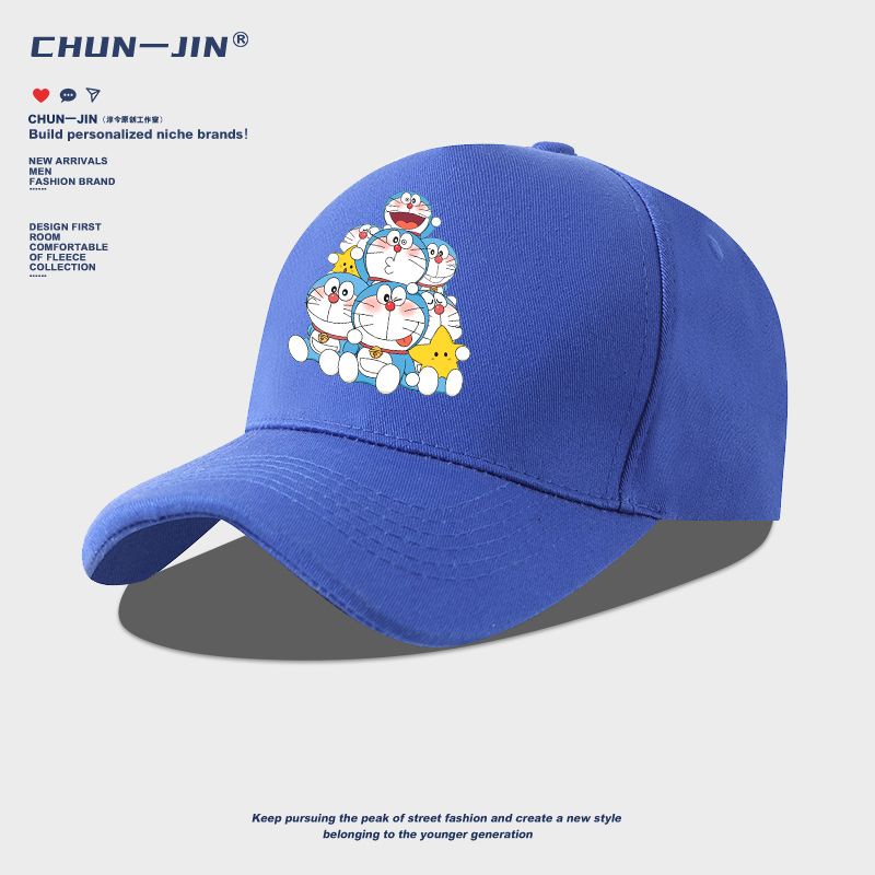 Mũ Lưỡi Trai Vải cotton Thoáng Khí In Hình doraemon Thời Trang unisex 2023