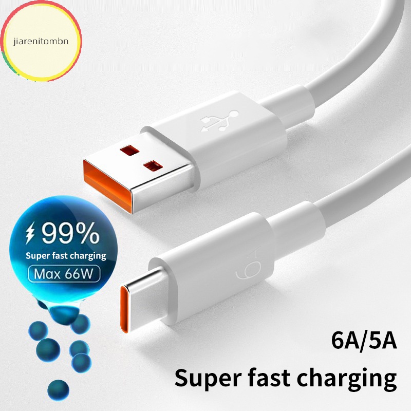 Cáp Sạc Nhanh jiarenitombn 66w 6a Cổng usb type c Cho xiaomi redmi poco huawei honor oppo vivo oneplus