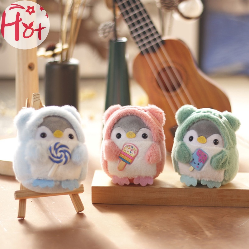 Jr Móc Khóa Hình Chim Cánh Cụt Nhồi Bông Đáng Yêu