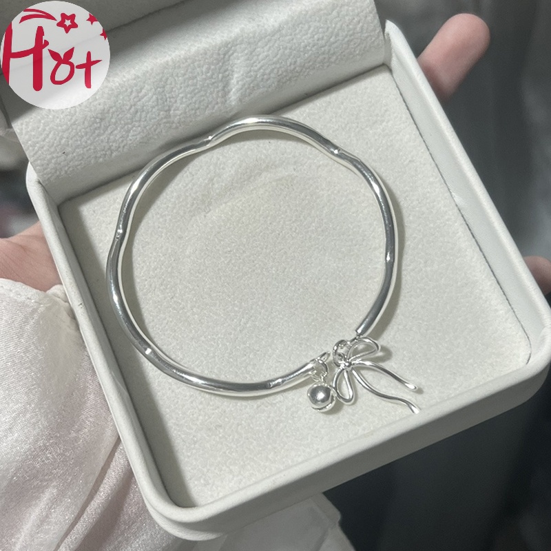 Jr Vòng Đeo Tay Dạng Hở Mặt Nơ Ánh Sáng Đơn Giản Thời Trang Dự Tiệc vn