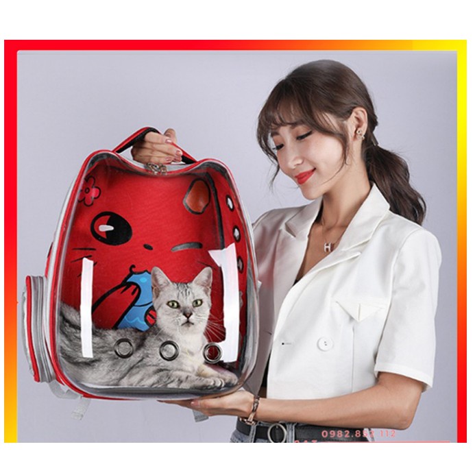 Balo Tai Mèo Phi Hành Gia Trong Suốt Nhiều Mẫu Mã , Balo Vận Chuyển Chó Mèo thú cưng
