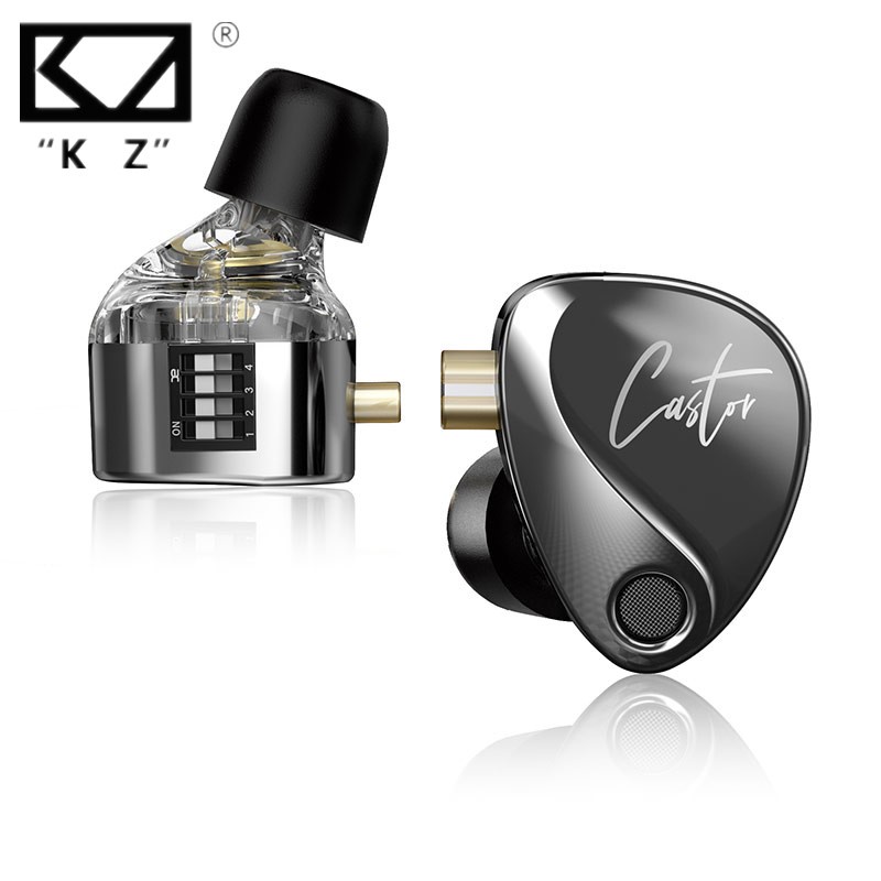 KZ Castor In-Ear Tai nghe Hi-Fi 2 Động Cao cấp Điều chỉnh Cân bằng Armature Tai nghe Monitor Tai nghe Hủy bỏ Tai nghe